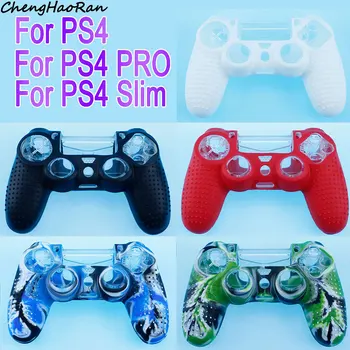 1 KS Pre PS4 PS4 Pro Slim Herný ovládač Non-Slip Granulované Silikónové Solid Farba Ochranného puzdra alebo Kamufláž Ochranné puzdro