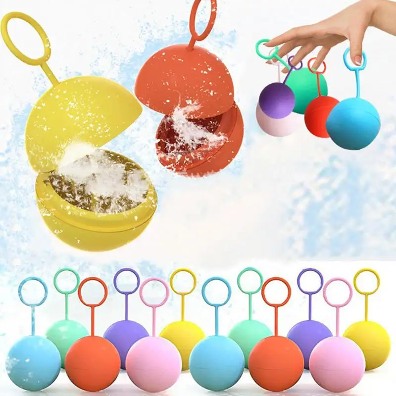 Silikónové Vodou Balóny 12 Ks Silikónové Puzdra Vody Lopty Pre Deti Opakovane Vodné Hračky Samostatne Tesniaci Bezpečný Na Používanie Zábavnej Gule1
