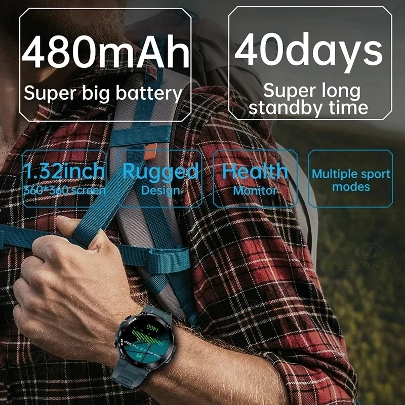 2023 Nový GPS Smart Hodinky Športové Fitness Náramok Hovor Pripomienka Tepovej frekvencie, Vodotesný IP68 Smartwatch Pre Mužov Android IOS Hodinky3
