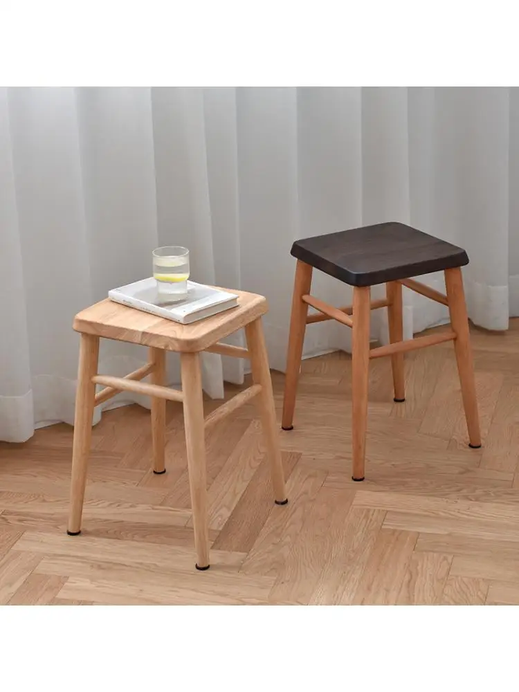 Všetky masívneho dreva mortise a tenon make-up stolice jednoduché Nordic malý byt na námestí stolice domácej lavičke tvorivé jedálenský stoličku1