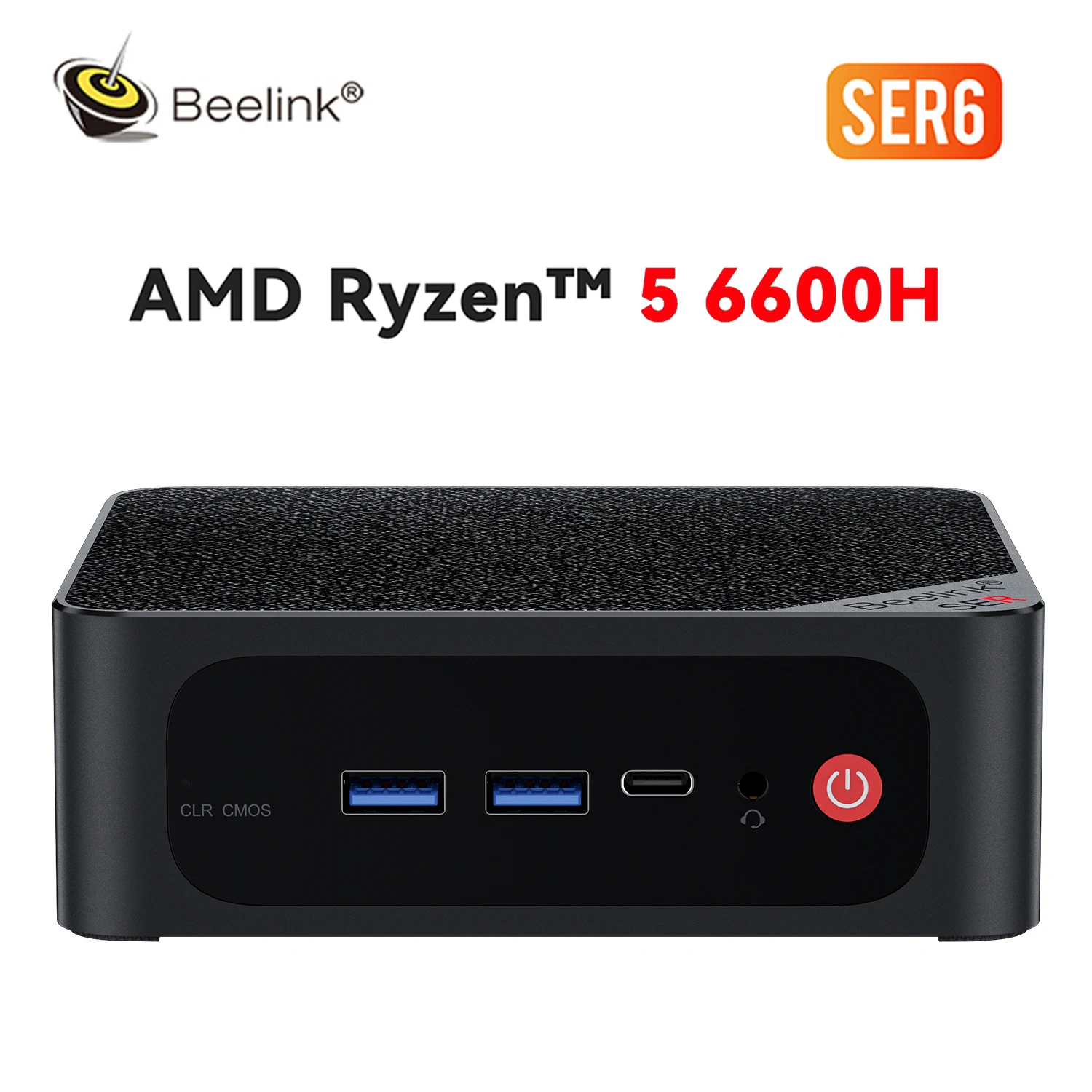Beelink SER6 AMD Ryzen 5 6600H MINI PC Windows 11 Pro 16GB DDR5 4800MHZ 500GB NVME SSD WiFi 6 BT5.2 MINI PC Gamer Počítača0