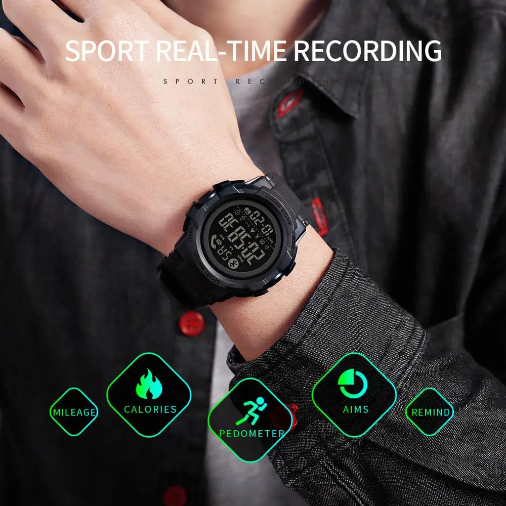 SKMEI Muži Móda Bluetooth-kompatibilné Smart Hodinky Náramkové Smartwatch Mens Hovor APP Správu Pripomienka reloj inteligente 15011