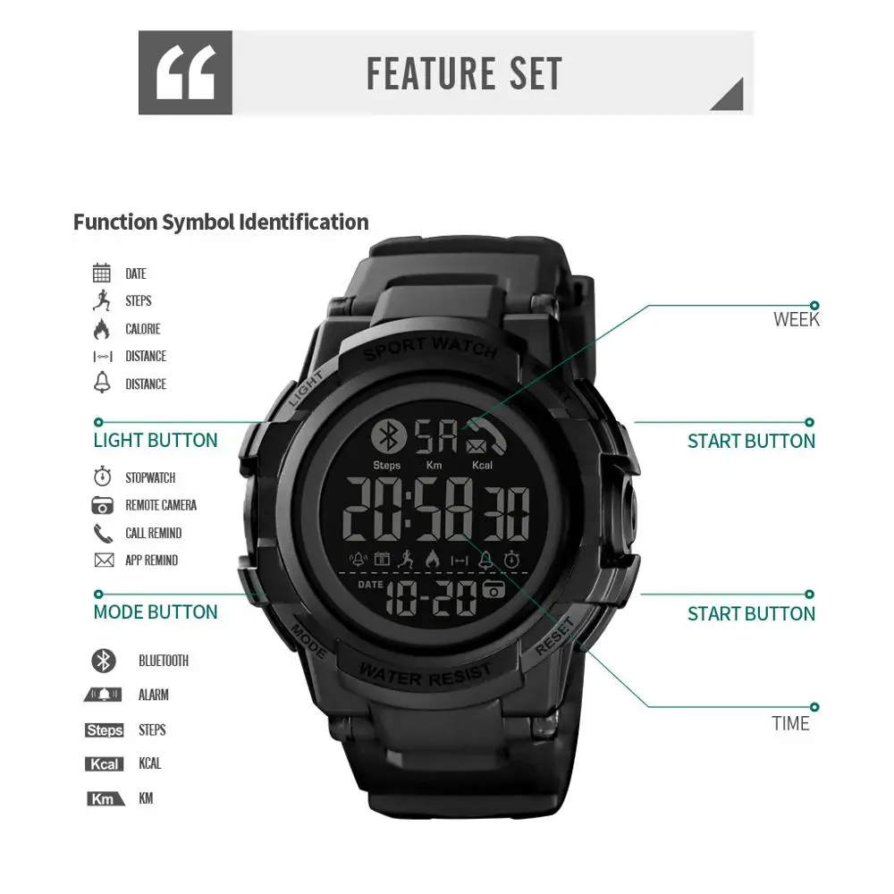 SKMEI Muži Móda Bluetooth-kompatibilné Smart Hodinky Náramkové Smartwatch Mens Hovor APP Správu Pripomienka reloj inteligente 15015