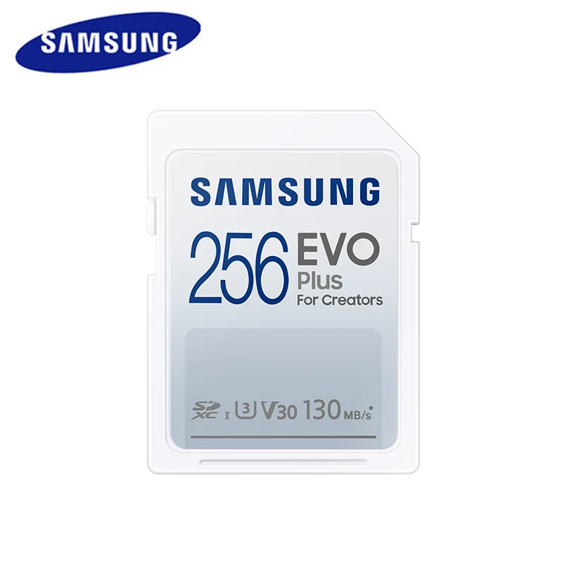 Pôvodné Samsung 256 GB 64 GB 128 gb kapacitou 32 gb, SDXC pamäťová karta EVO Plus U3 V30 Čítať rýchlosť 130MB/s digitálneho fotoaparátu, pamäťová karta SD kartu1