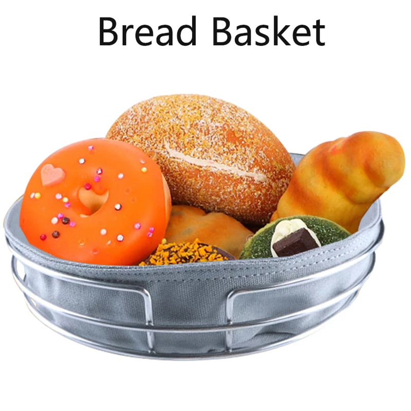 Francúzsky Chlieb, Rastlinné Vaničky Prijať Chlieb Košík Nerezový Košík na Chlieb s Bavlnou Chlieb Taška Ovocný Kôš pre Kuchyňa0