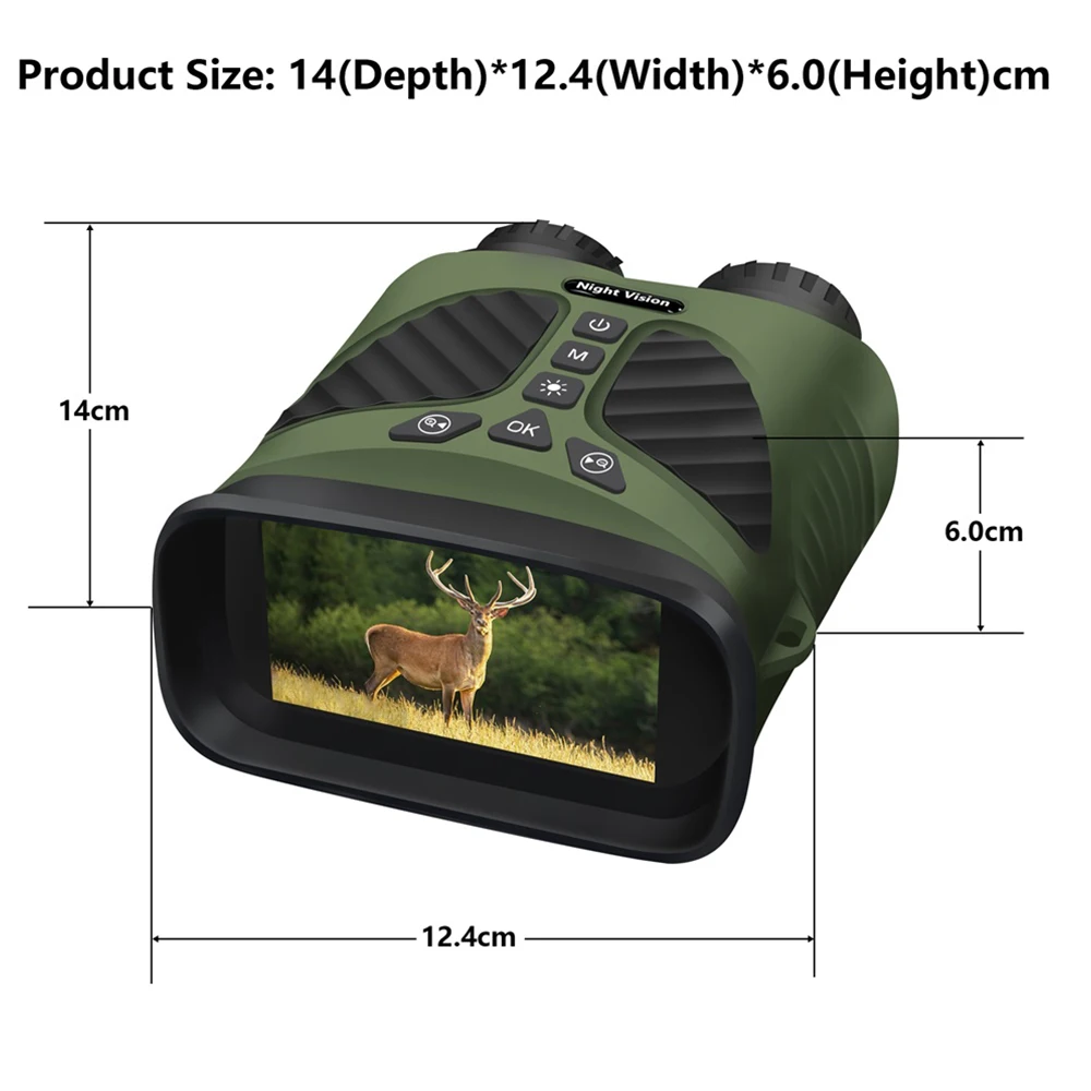 Nočné Videnie Binokulárne Zariadenia 2.5 K UHD 300M Infračervený Digitálny Poľovnícke Táborenie Ďalekohľad 8X Zoom Vonkajšie Nočné Videnie3