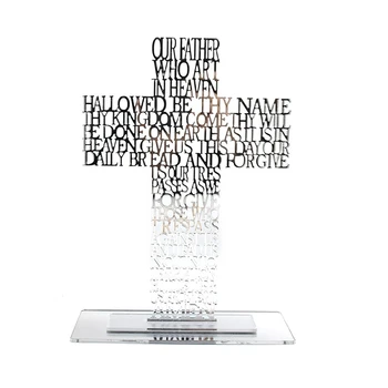 Akryl Kňaz Otec Písma pre Kríž s podstavcom Náboženské Kostol Stojí Kríž Katolíckej Modlitby Pozostatkov Ornament