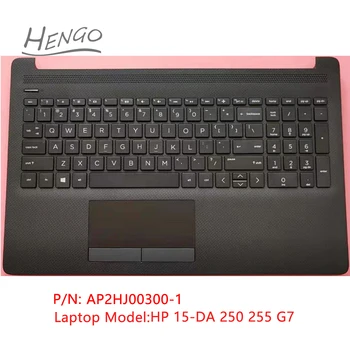 AP2HJ00300-1 Black Originál Nové, Pre HP 15-DA 250 255 G7 opierka Dlaní Klávesnica s podsvietením & Touchpad