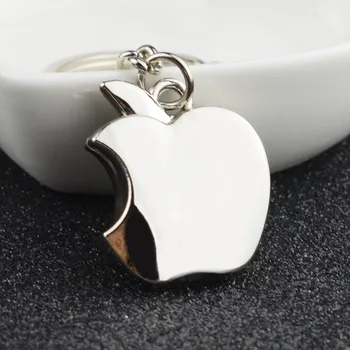 Apple keychain Tvorivé kovové malých priateľov, páry a rodiny darček roztomilý nádherné malé prívesok osobnosti zliatiny Zinku