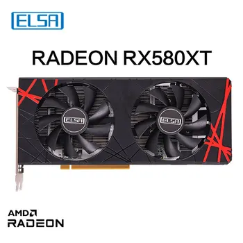 ELSA AMD Radeon RX 580 8 GB GDDR5 2048SP 256bit Black GPU Na Stôl Hranie Počítačových hier A kancelárska Grafická Karta