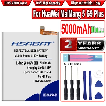 HSABAT 5000mAh HB386483ECW+ Batériu pre HuaWei MaiMang 5 G9 Plus MLA-AL00 MLA-AL10 G9Plus česť 6X