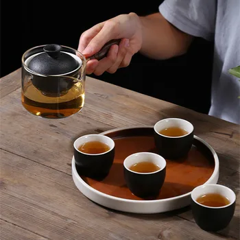 Keramické Sklo Čaj Nastaviť Čaj Maker Kanvica Čínsky Porcelán Gongfu Čaj Nastaviť Prenosné Čaj Nastaviť Teaware Sady Pohár Na Čaj