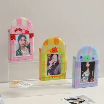 Kórejský lete 3 palcový photocard držiteľ duté pozrite foto album Girl Grid idol Malá Karta, Skladovanie Brožúra Študentské Karty Brožúra
