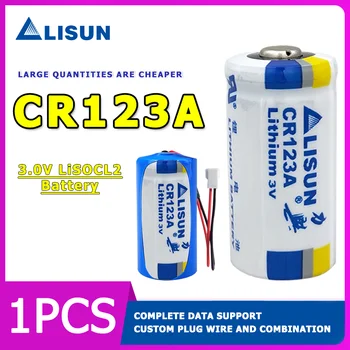 LISUN CR123A Lítiové Batérie 3V 1500mAH Pridať Kolíky Pridať SM PLUG Vhodné pre Baterky Lntelligent vodomeru a Dymové Hlásiče