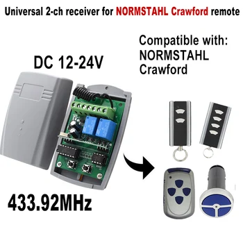 Normstahl CRAWFORD Garáž na Diaľkové Ovládanie Prijímača 2 12V 24V DC RCU433-2/EA433 2KS/4KS/RCU433-4/N002800 433.92 MHz Dvere Otvárač