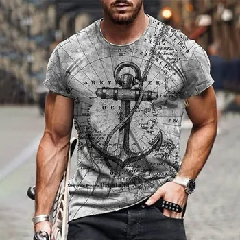 Nový štýl hot predaj v roku 2021, 3D pánske T-shirt, gentleman štýl, dizajn, krátke rukávy, letná móda, pohľadný muž