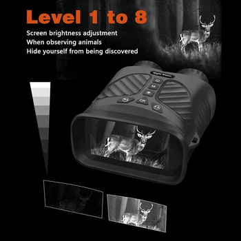 Nočné Videnie Binokulárne Zariadenia 2.5 K UHD 300M Infračervený Digitálny Poľovnícke Táborenie Ďalekohľad 8X Zoom Vonkajšie Nočné Videnie