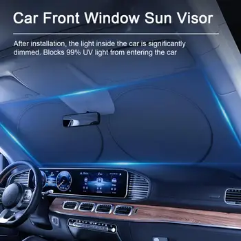 Okno Slnečník Skladacia Tepelné Izolácie Ochrana proti UV žiareniu v Lete čelného skla Kryt slnečník Clonu Chránič Interiéru Accessorie