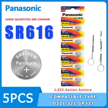 Panasonic SR616SW gombíková batéria je vhodná pre Sky Kráľ Fiat Omega Beringovom CK Longines Jialan Rossini