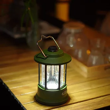 Retro Prenosné Svietidlo Stmievateľné Osvetlenie 3 Režimy Nepremokavý Stan Camping Svetlo