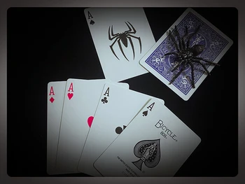 Rýľ Spider tým, Shawn Lee Magické Triky, Spider Miznúce Objavia Magia zblízka Ulici Žart Karty Ilúzie Trikov, Rekvizity Hračky