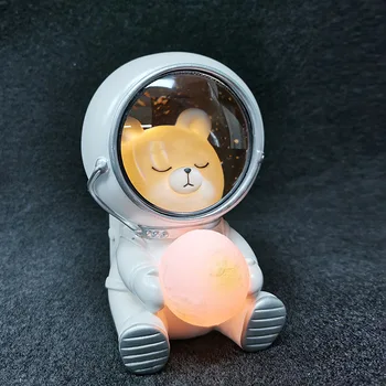 Spálne Dekorácie Star Deti Narodeninám USB Astronaut Nočné Svetlo Poplatok LED Galaxy Guardian Pet Astronaut USB Nočné Svetlo