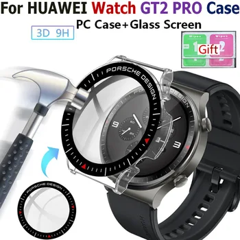 TPU Rám Hodinky Ochranné puzdro pre Huawei sledovať GT2 PRO Obrazovke 3D Glass Film Rám pre Huawei GT 2 Pro Hodinky, Náramok Kryt