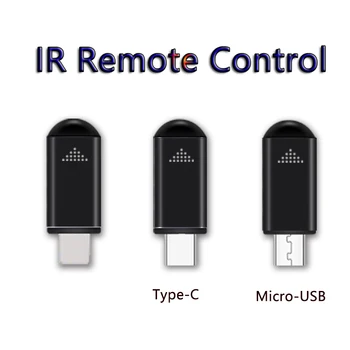 Typ C Micro USB Rozhranie OTG Chytrý Mobilný telefón Aplikácie, IR Diaľkové Ovládanie Spotrebičov Bezdrôtové Infračervené Radič Adaptér