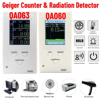 USB geigerovy Jadrového Žiarenia Detektor X-ray, Beta, Gama Jód 131 Rádioaktívnych Ray Tester s Vysokou Presnosťou Triple Alarm
