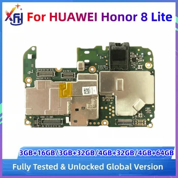 Základná doska Pre HUAWEI Honor 8 Lite Hlavná Doska Odomknutý Logic Board Globálne ROM Kirin 655 Procesor